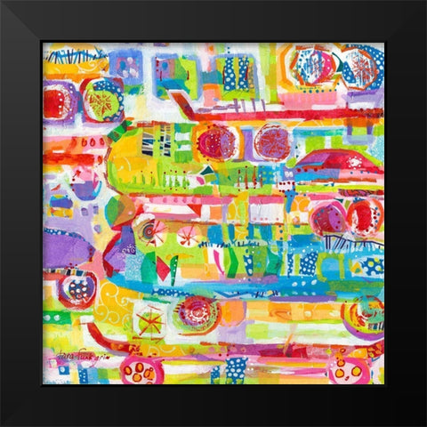 Funlands IV Black Modern Wood Framed Art Print by Grim, Tara Funk