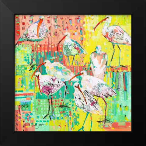 Coastal Fun Collage III Black Modern Wood Framed Art Print by Grim, Tara Funk