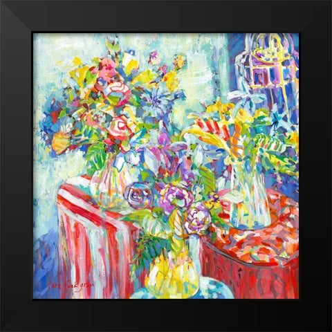 Tutti Frutti II Black Modern Wood Framed Art Print by Grim, Tara Funk