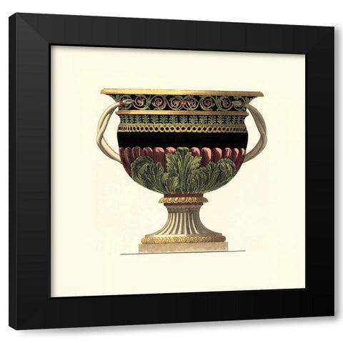 Large Giardini Urn II Black Modern Wood Framed Art Print by Giardini, Giovanni