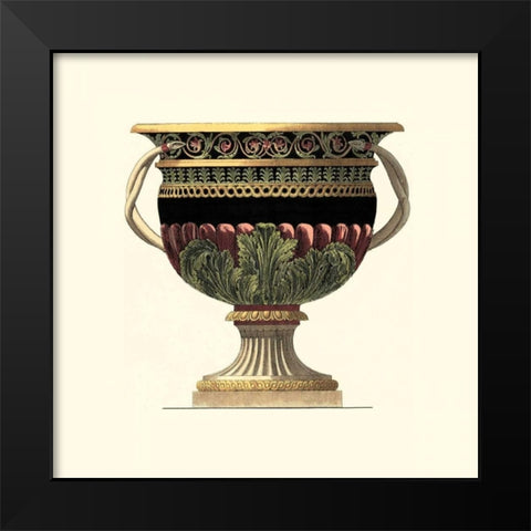 Large Giardini Urn II Black Modern Wood Framed Art Print by Giardini, Giovanni