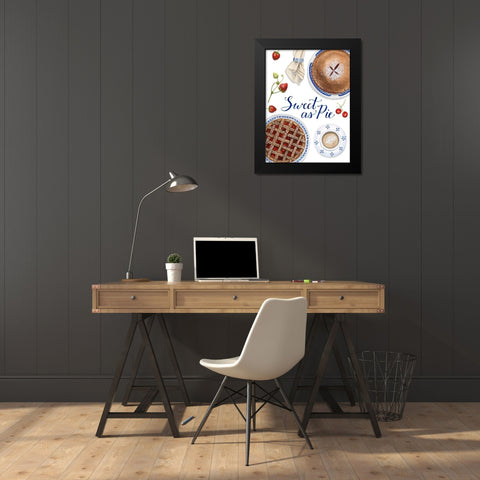 Sweet As Pie I Black Modern Wood Framed Art Print by Popp, Grace