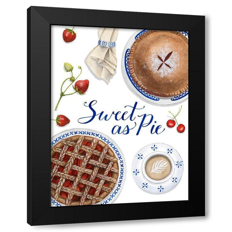 Sweet As Pie I Black Modern Wood Framed Art Print with Double Matting by Popp, Grace