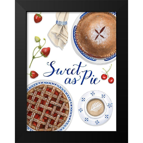 Sweet As Pie I Black Modern Wood Framed Art Print by Popp, Grace