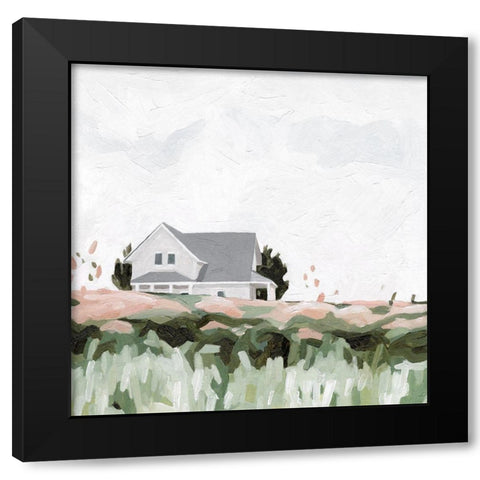 Custom House on a Hill I Black Modern Wood Framed Art Print with Double Matting by Scarvey, Emma
