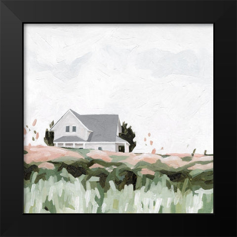 Custom House on a Hill I Black Modern Wood Framed Art Print by Scarvey, Emma