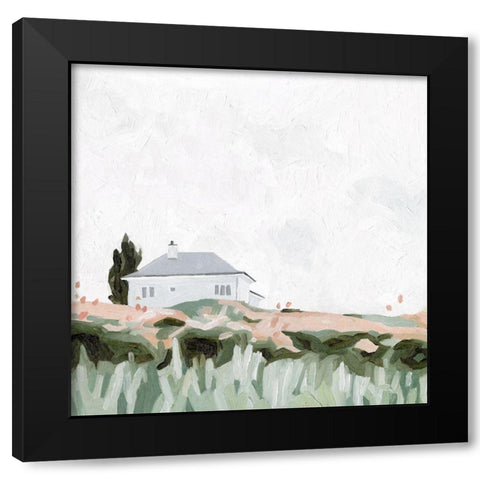 Custom House on a Hill II Black Modern Wood Framed Art Print by Scarvey, Emma