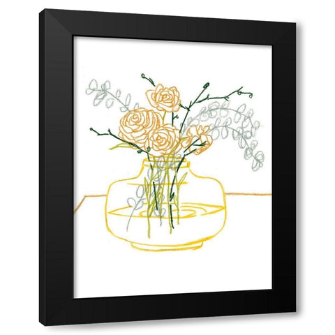 Starting Fresh I Black Modern Wood Framed Art Print with Double Matting by Wang, Melissa