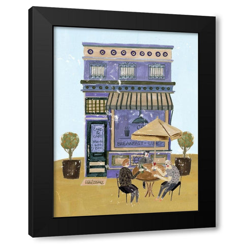 Local Cafe II Black Modern Wood Framed Art Print with Double Matting by Wang, Melissa