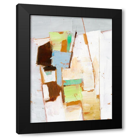 Patched II Black Modern Wood Framed Art Print by Harper, Ethan