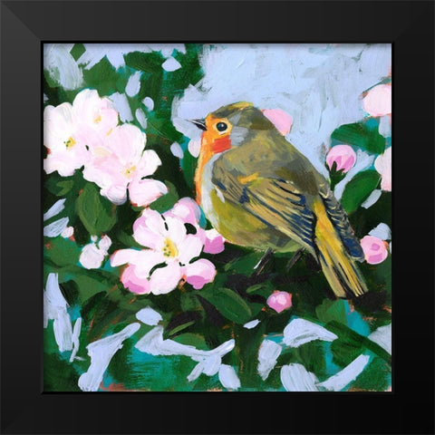 Perching II Black Modern Wood Framed Art Print by Borges, Victoria