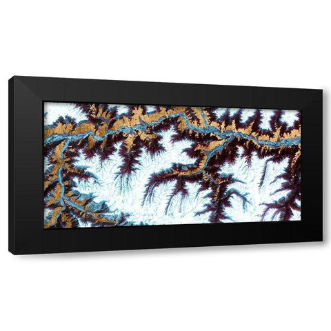 Himalayas II Black Modern Wood Framed Art Print with Double Matting by Ludwig, Alicia