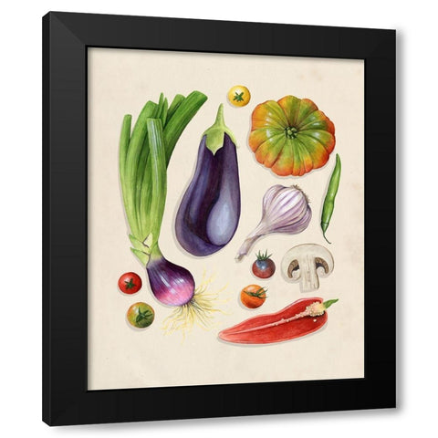 Vegetable Garden I Black Modern Wood Framed Art Print with Double Matting by Popp, Grace