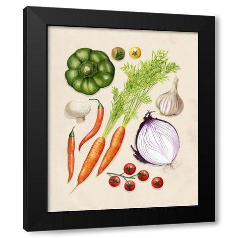 Vegetable Garden II Black Modern Wood Framed Art Print by Popp, Grace