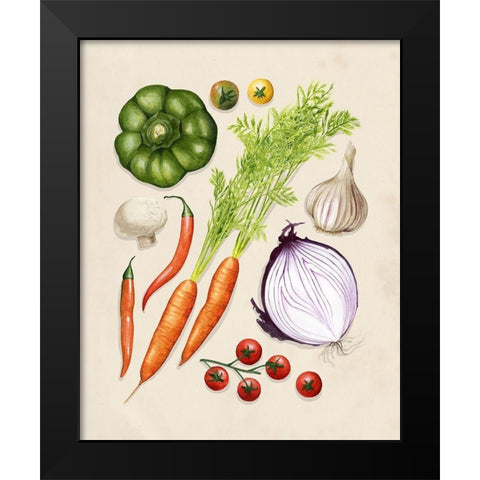 Vegetable Garden II Black Modern Wood Framed Art Print by Popp, Grace