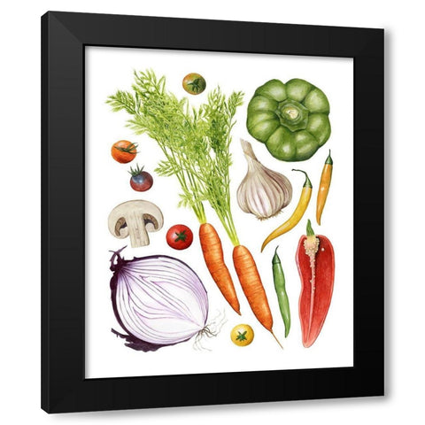 Home Harvest I Black Modern Wood Framed Art Print with Double Matting by Popp, Grace