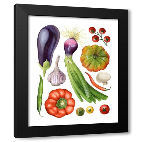 Home Harvest II Black Modern Wood Framed Art Print by Popp, Grace