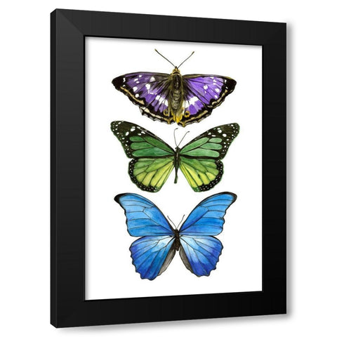 Falling From I Black Modern Wood Framed Art Print with Double Matting by Wang, Melissa