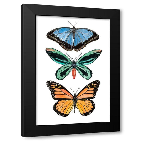 Falling From II Black Modern Wood Framed Art Print with Double Matting by Wang, Melissa