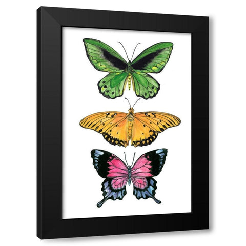 Falling From IV Black Modern Wood Framed Art Print with Double Matting by Wang, Melissa