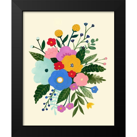 Primary Blooms I Black Modern Wood Framed Art Print by Borges, Victoria