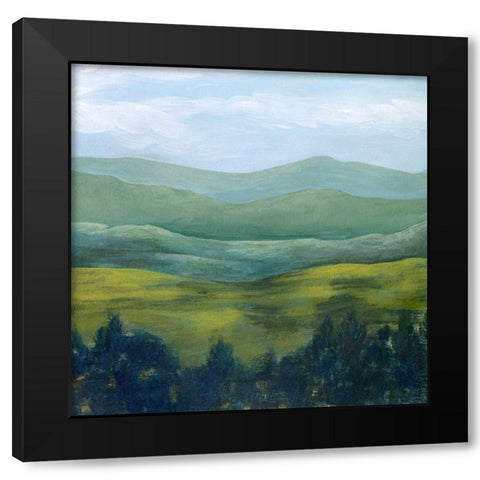 Open Valley II Black Modern Wood Framed Art Print with Double Matting by Popp, Grace