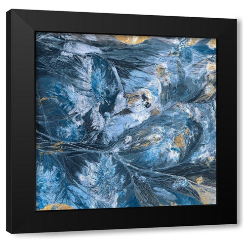 Gilded Indigo I Black Modern Wood Framed Art Print with Double Matting by Fagalde, Jarman