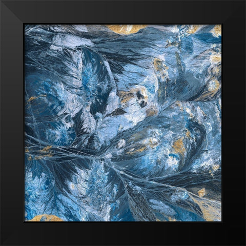 Gilded Indigo I Black Modern Wood Framed Art Print by Fagalde, Jarman