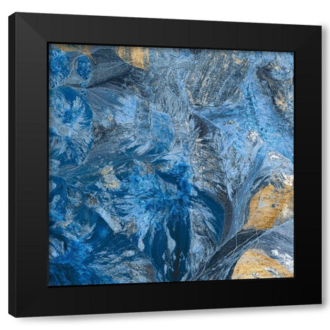 Gilded Indigo III Black Modern Wood Framed Art Print by Fagalde, Jarman