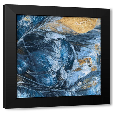 Gilded Indigo IV Black Modern Wood Framed Art Print with Double Matting by Fagalde, Jarman