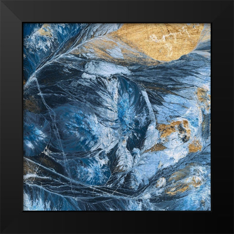 Gilded Indigo IV Black Modern Wood Framed Art Print by Fagalde, Jarman