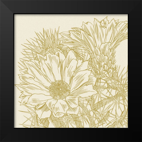 Graphic Cactus Bloom I Black Modern Wood Framed Art Print by Wang, Melissa