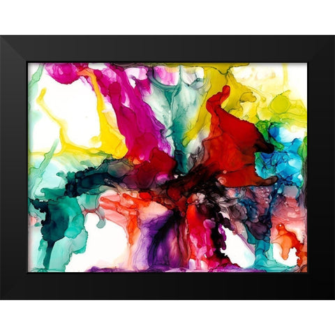 Jeweltone Prism I Black Modern Wood Framed Art Print by Goldberger, Jennifer