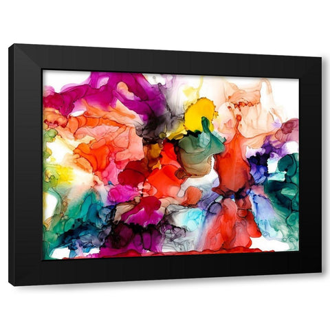 Jeweltone Prism III Black Modern Wood Framed Art Print with Double Matting by Goldberger, Jennifer