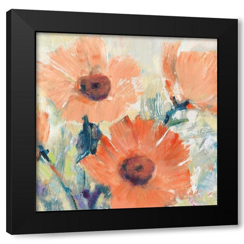 Flowers in Bloom I Black Modern Wood Framed Art Print by OToole, Tim