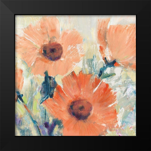 Flowers in Bloom I Black Modern Wood Framed Art Print by OToole, Tim