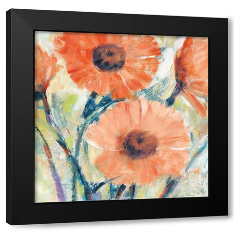 Flowers in Bloom II Black Modern Wood Framed Art Print with Double Matting by OToole, Tim