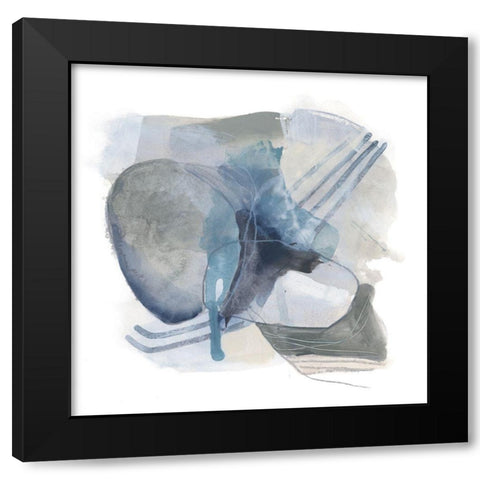 Stone Elilpses II Black Modern Wood Framed Art Print by Vess, June Erica