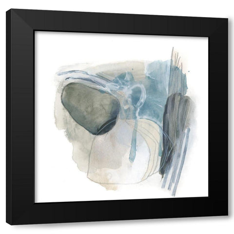 Stone Elilpses IV Black Modern Wood Framed Art Print by Vess, June Erica