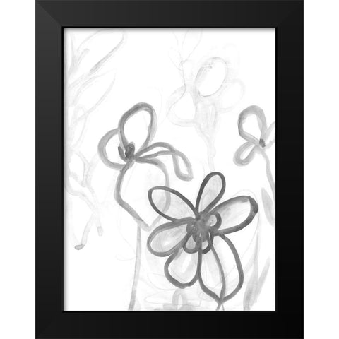 Winter Garden I Black Modern Wood Framed Art Print by Vess, June Erica