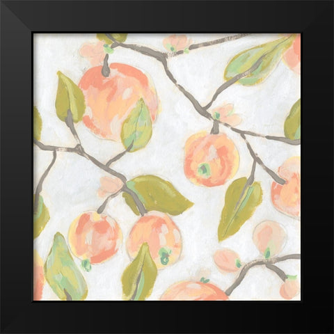 Fresh Fruit Fresco I Black Modern Wood Framed Art Print by Vess, June Erica