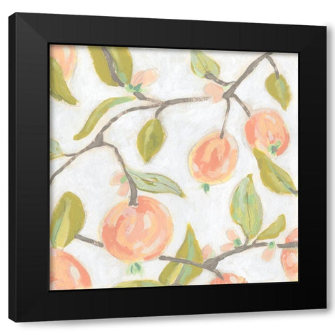 Fresh Fruit Fresco II Black Modern Wood Framed Art Print with Double Matting by Vess, June Erica