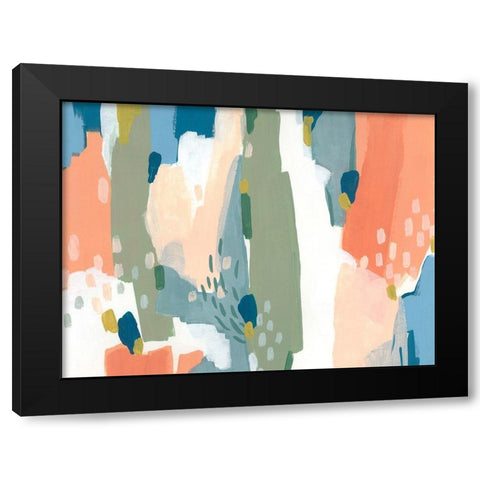 Puzzle Shift I Black Modern Wood Framed Art Print with Double Matting by Vess, June Erica