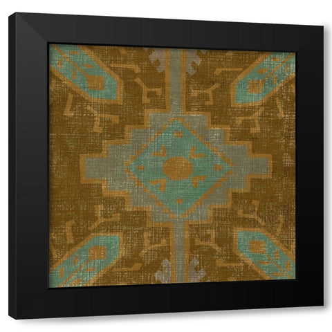 Western Weave II Black Modern Wood Framed Art Print with Double Matting by Zarris, Chariklia