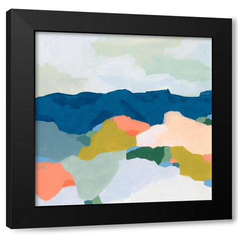 Mountain Mosaic I Black Modern Wood Framed Art Print by Vess, June Erica