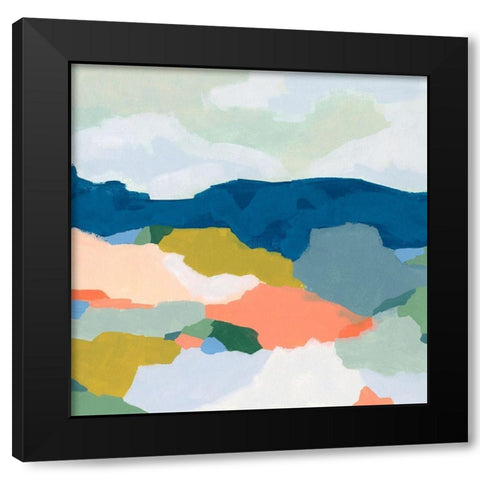 Mountain Mosaic II Black Modern Wood Framed Art Print with Double Matting by Vess, June Erica