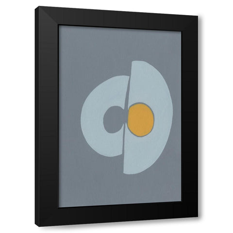 Quaternary Trilogy III Black Modern Wood Framed Art Print by Moore, Regina