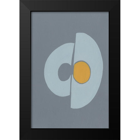 Quaternary Trilogy III Black Modern Wood Framed Art Print by Moore, Regina