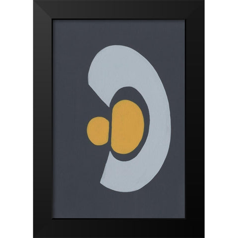 Quaternary Trilogy IV Black Modern Wood Framed Art Print by Moore, Regina