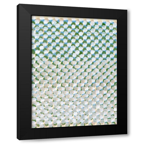 Perforation III Black Modern Wood Framed Art Print with Double Matting by Lam, Vanna